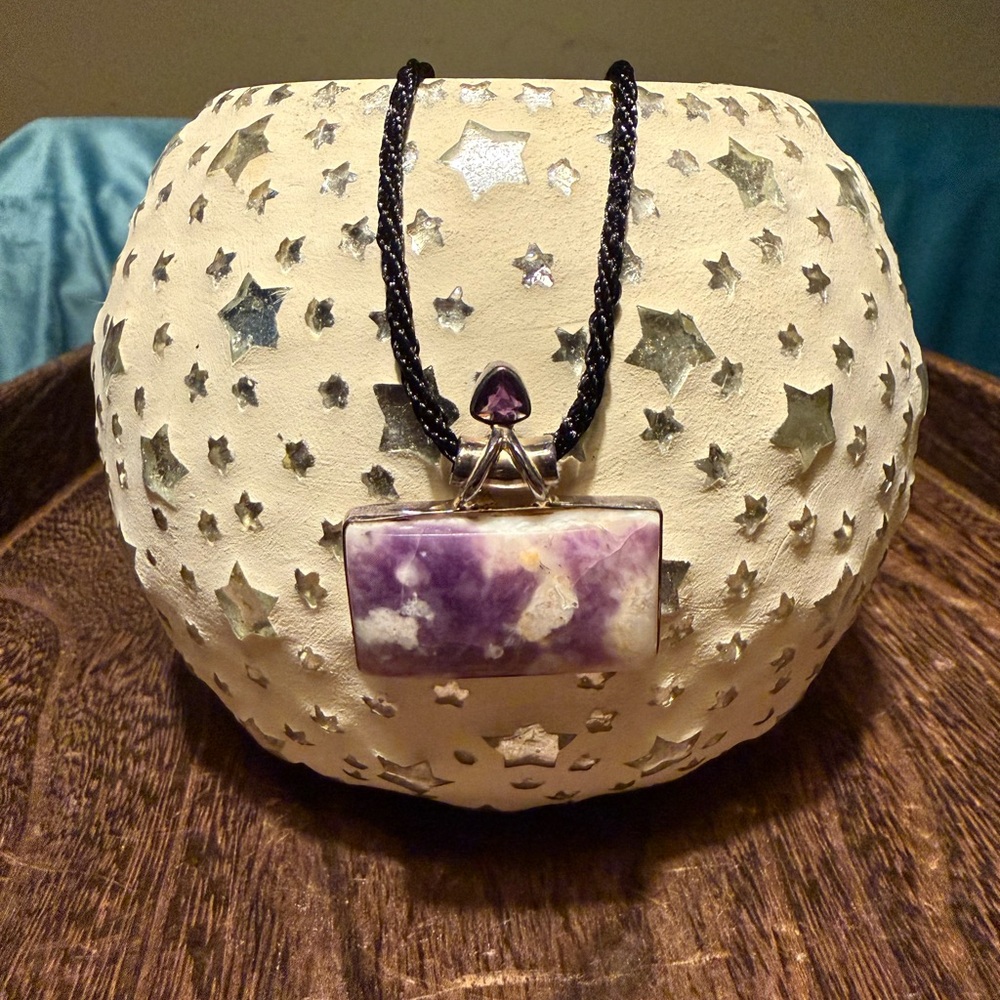 HP🌹 Tiffany Stone + Amethyst Pendant .925 Sterling Silver